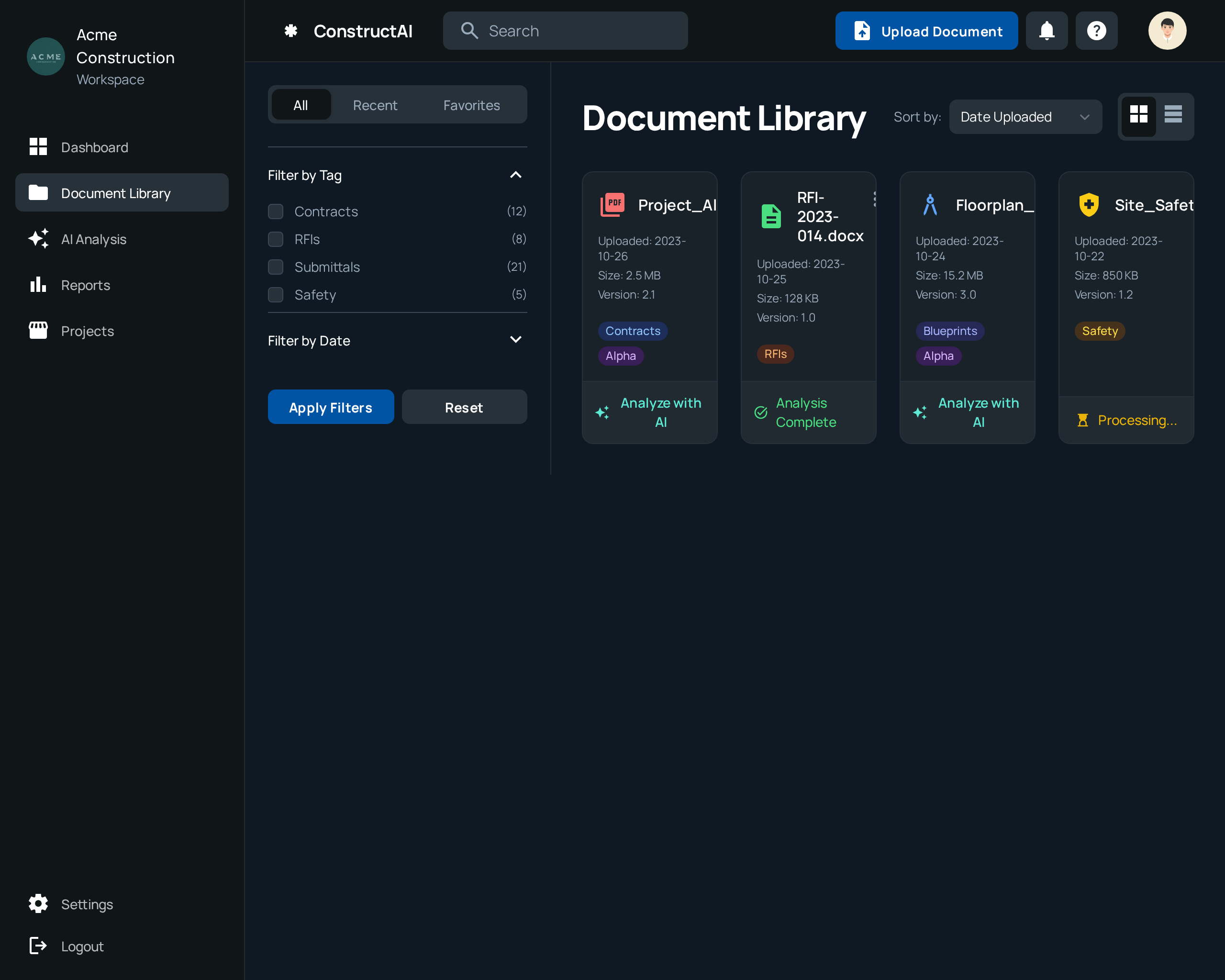 ConstruRAG – Intelligent Document Analyzer for Construction